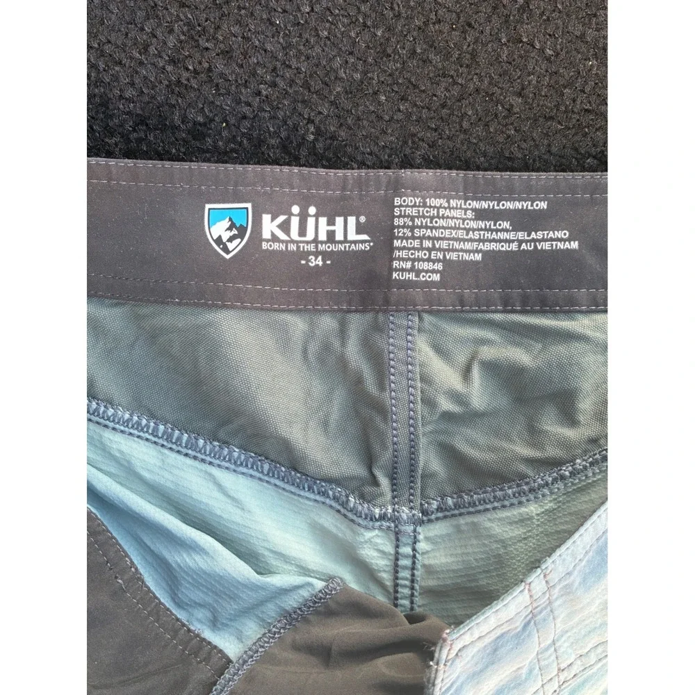 Kuhl Mutiny Board Shorts Mens 34 Blue Grey Nylon Stretch RN108846
